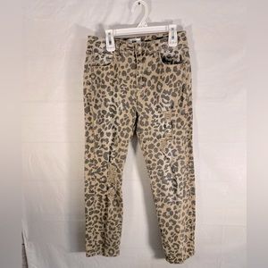 I&M distressed Leopard Print Jeans‎ Juniors size 9
